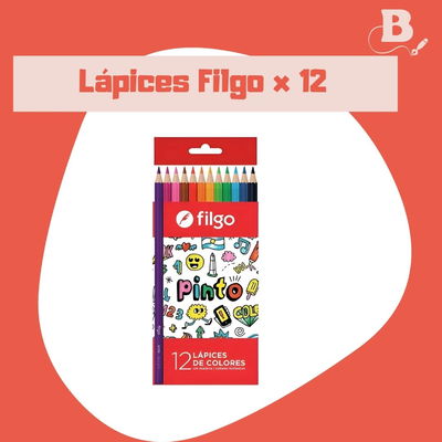 Lápices de colores Filgo Pinto Caja x 12
