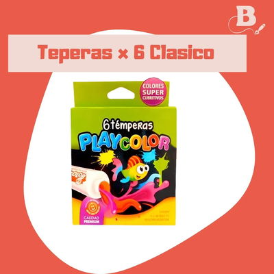 Set Témperas Playcolor x 6 Colores 8 CC