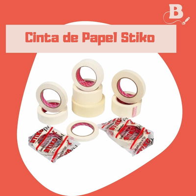 Cinta Adhesiva de Papel STIKO 18 mm x 50 Mt
