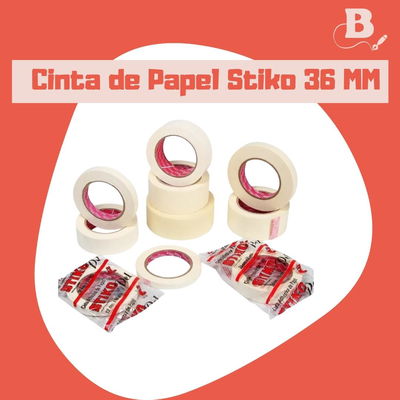 Cinta Adhesiva de Papel STIKO 36 mm x 50 Metros