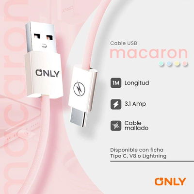CABLE USB MOD 116 – MACARON – ONLY – TC