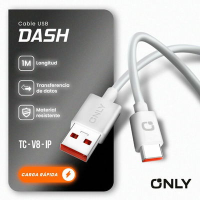 CABLE USB LIGHTNING MODO-137 DASH – ONLY