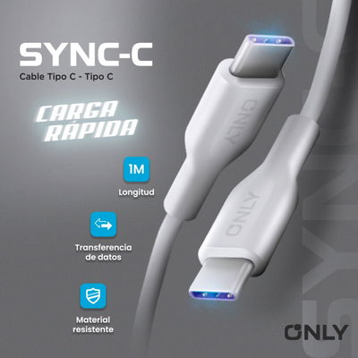CABLE TIPO C A TIPO C MODO-141 SYNC-C