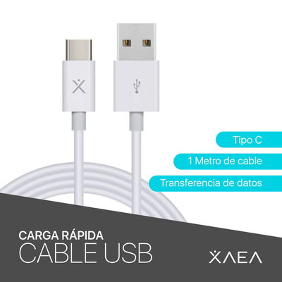 CABLE USB MOD 74 QUALY 4.4 AMP – XAEA – TIPO C – 1 MTS