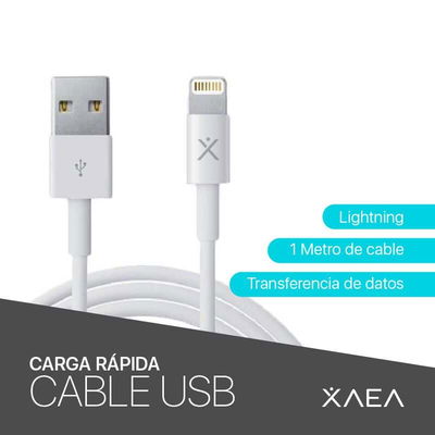 CABLE USB MOD 75 QUALY 4.4 AMP – XAEA – LIGHTNING – 1 MTS