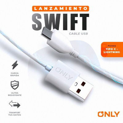 CABLE USB LIGHTNING MODO-136 SWIFT – ONLY 