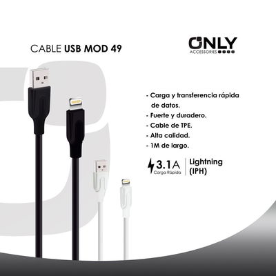 CABLE USB MOD 49 – LIGHTNING 