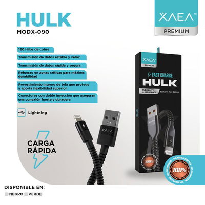 CABLE USB MODX-090 HULK LIGHTNING – XAEA