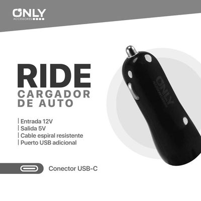 CARGADOR 12V MOD 33 ECO 3.1 AMP – RIDE – ONLY – TIPO C
