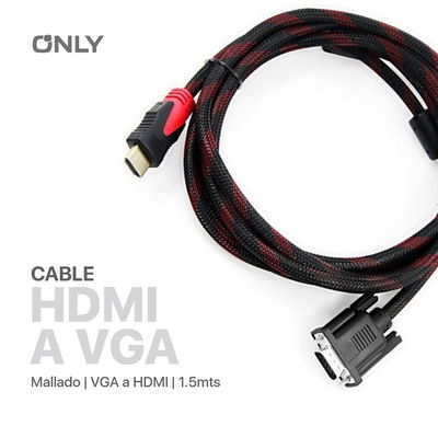 CABLE HDMI A VGA 1.5M – Nylon