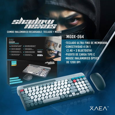 COMBO INALAMBRICO RECARGABLE W+BT MODX-064 – XAEA