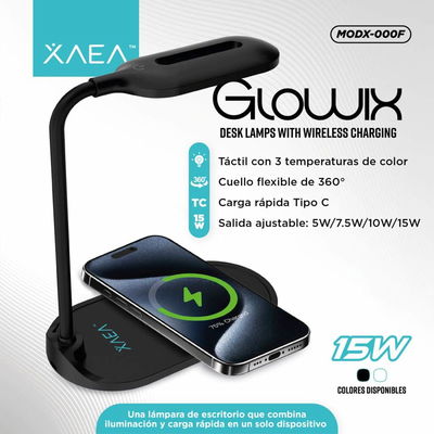 LAMPARA C/ CARGA INALAMBRICA GLOWIX-HT24 MODX-000F