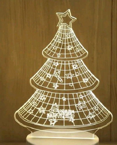 LAMPARA DE ACRILICO CORONA DE NAVIDAD MODV-001B 