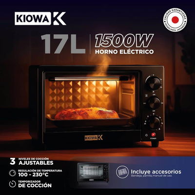 HORNO ELECTRICO 1500W 17L MODK-005B – KIOWA