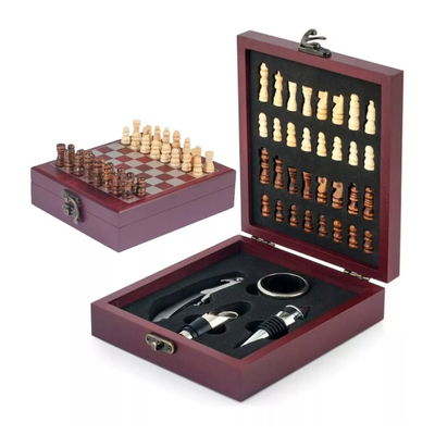 SET DESCORCHADOR 5 PIEZAS CON AJEDREZ MODS-792