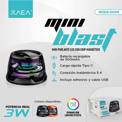 PARLANTE GAMER C/MAG SAFE MODX-000R MINI BLAST – XAEA