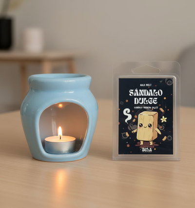 SET Hornito de cerámica + wax melt + vela