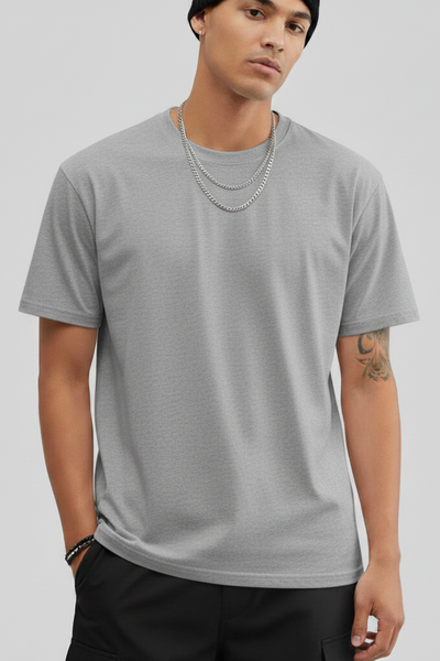 REMERA BÁSICA GRIS "MUNICH"