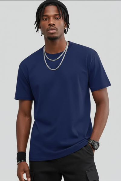 REMERA BÁSICA AZUL "MUNICH"