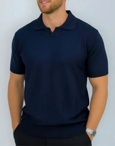 CHOMBA TEJIDA DE PUNTO "MOSCÚ" AZUL MARINO