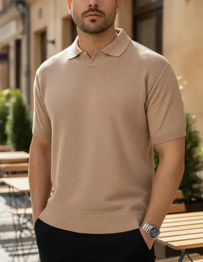 CHOMBA TEJIDA DE PUNTO "MOSCÚ" BEIGE