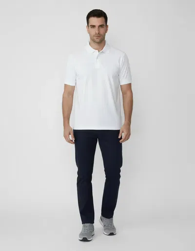 CHOMBA JERSEY ALGODÓN IMPORTADA "PARIS" BLANCO