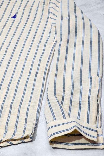 CAMISA LINO MAO "PETERSBURG" NATURAL/AZUL