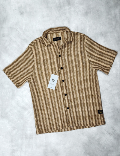 CAMISA CROCHET "BREMEN" BEIGE/NATURAL