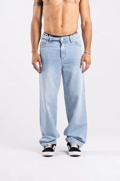 Jean Baggy ("TOKIO") celeste liso