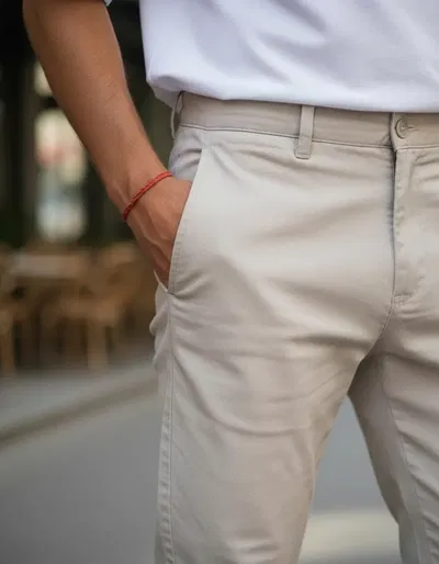 Pantalón Corte Chino Gabardina ("VARSOVIA") Importado Natural