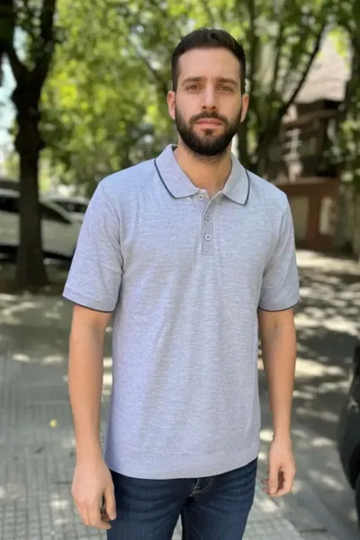 CHOMBA TEJIDA "TORONTO" GRIS