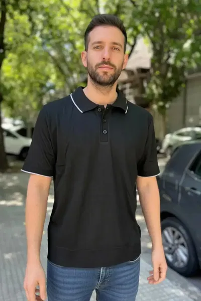 CHOMBA TEJIDA "TORONTO" NEGRA