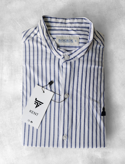 CAMISA MAO RAYAS (Azul/Blanco)