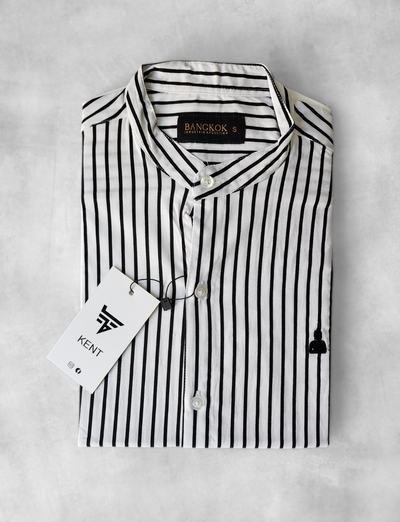 CAMISA MAO RAYAS (Blanco/Negro)