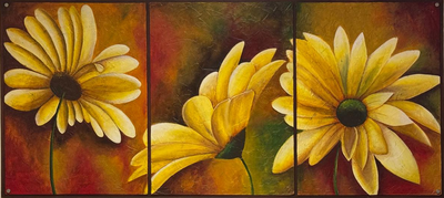 Flores Doradas (Tríptico)