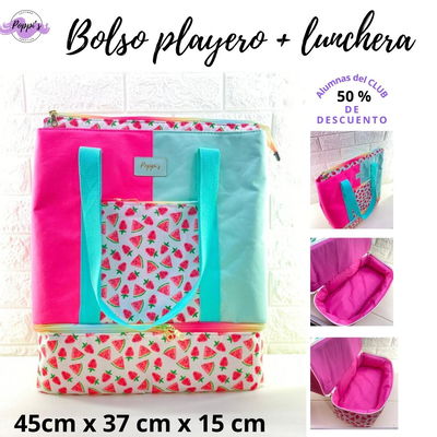 Bolso playero + lunchera