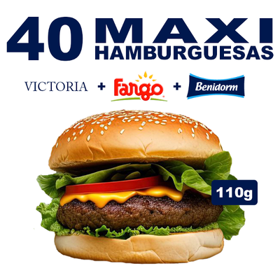 40 Hamburguesas VICTORIA 110g + Fargo + Ade