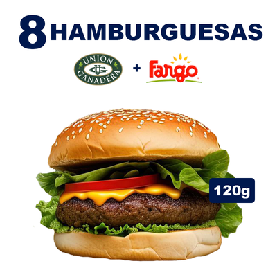 8 Hamburguesas UNION GANADERA 120g + Fargo + Ade