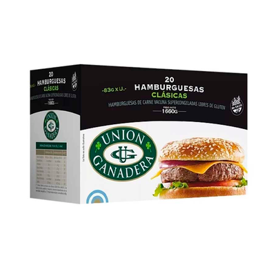 Hamburguesas UNION GANADERA 20x83g