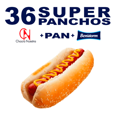 36 Salchichas Largas CHACRA NUESTRA + Pan + Ade