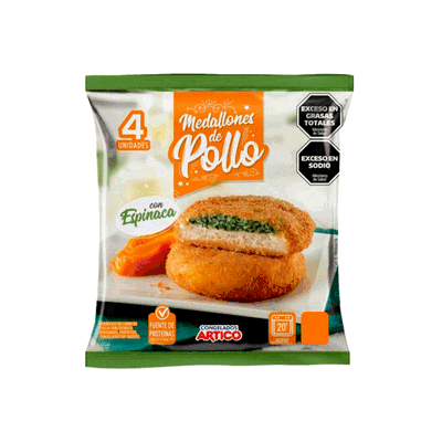 Medallones de Pollo con Espinaca ARTICO x2kg