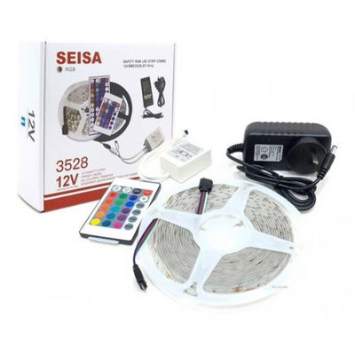 Kit tira led RGB 30L/m SMD 3528 5Mts - IP65 - Strong