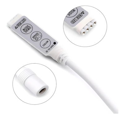 Mini Controlador RGB 5A 3 Botones  - M-Led