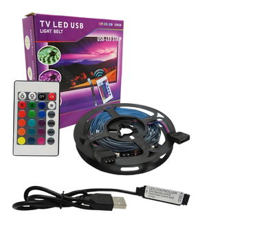 KIT tira led RGB 5050 - 3Mts - Usb 5V + Control 