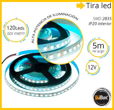 Tira Led SMD 2835 120 L/M EXTERIOR - 5Mt - 12V - M-Led