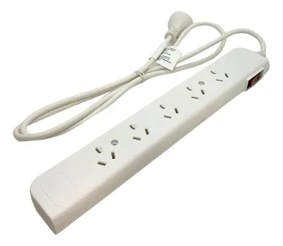 Zapatilla Prolongador 5 Tomas 10a + 1.5 Mts Blanco