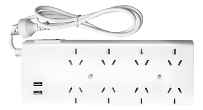 Zapatilla Prolongador 8 Tomas 10a + 2 USB  - 1.5 Mts INTECK