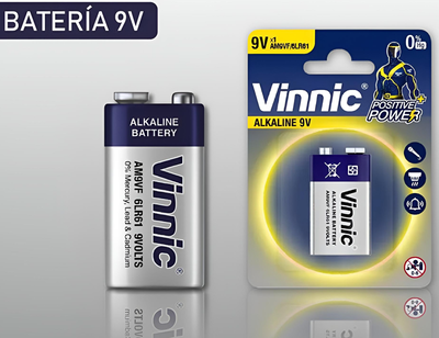 PIla Vinnic Alcalina 9v 