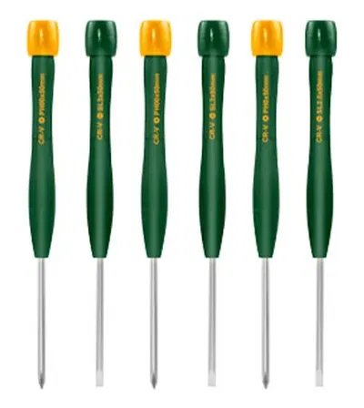 KIT DE DESTORNILLADORES DE PRECISIÓN DE 6 PIEZAS - ACERO CR-V - PUNTAS MAGNÉTICAS- JADEVER