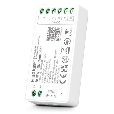 CONTROLADOR RGB+W WI-FI + RF 2.4Ghz + MILIGHT 12A MAX, 6A/CH, 12/24V - NDL